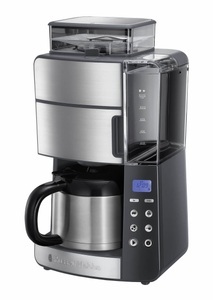 RUSSELL HOBBS, Russell Hobbs Grind & Brew 25620-56 Thermo Kaffeemaschine, Russell Hobbs Grind Brew 25620-56 Thermo Kaffeemaschine ? Filterkaffeemaschine ? Edelstahl / Schwarz