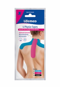 Lifemed, Lifemed 4 Physio-Tapes für den Nacken 20cm x 5cm, Lifemed 4 Physio-Tapes für den Nacken 20cm x 5cm