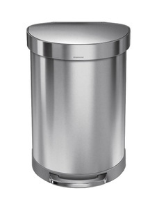 Simplehuman, Simplehuman Treteimer CW2029 60, simplehuman Mülleimer »Halbrunder«, 1 Behälter