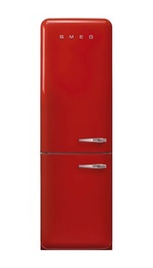 SMEG, Kühl-Gefrier-Kombination FAB32LRD5 Links, SMEG FAB32LRD5 Kühlschrank rot links