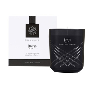 Ipuro, Ipuro - Duftkerze EXCLUSIVE - Wachs - schwarz - 11 cm, Ipuro Duftkerze oud intense sandelholz, weihrauch, safran , 081.1293.00 , Schwarz , Glas , 11.5x12 cm , Deckel , 007748009103