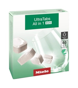 MIELE, Miele UltraTabs ECO 6p., Miele GS CL 0601 T E / UltraTabs All in 1 ECO, 60 Stück für beste Reinigungsergebnisse und hohe Umweltverträglichkeit.