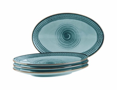 Mäser, Mäser 935017 Pastateller Set aus 4 handbemalten Tellern, Mäser 935017 Pastateller Set aus 4 handbemalten Tellern
