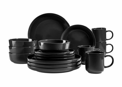 Mäser, Mäser 931961 16-teiliges Geschirr Set Schwarz, Mäser 931961 16-teiliges Geschirr Set Schwarz
