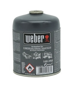 Weber, Weber Gas-Kartusche für Weber Q 100-/1000-Serie, Performer Deluxe GBS, Summit® Charcoal Grill und Go-Anywhere Gas, Weber Gas-Kartusche | 445 g