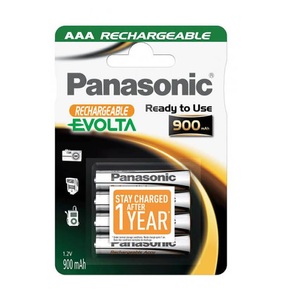 Panasonic, Panasonic Evolta Akku 4x LR03 AAA 900mAh Batterien, 