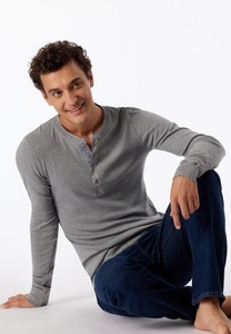 Schiesser, Shirt langarm grau meliert - Revival Karl-Heinz 7, Shirt langarm grau meliert - Revival Karl-Heinz 7