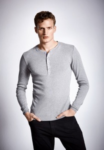 Schiesser, Shirt langarm grau meliert - Revival Karl-Heinz 5, 