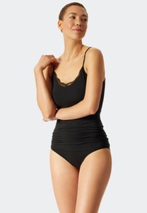 Schiesser, Spaghettitop Modal Spitze schwarz - Feminine Lace 40, 