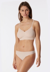 Schiesser, Bustier Microfaser herausnehmbare Pads sand - Invisible Soft 42, Bustier Microfaser herausnehmbare Pads sand - Invisible Soft 42