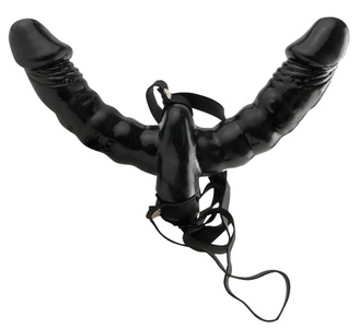 Fetish Fantasy, Umschnalldildo „Vibrating Double Delight Strap-On“ mit Vibration