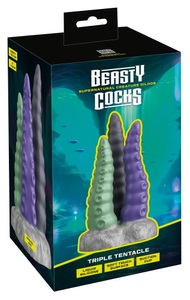 Beasty Cocks, Dildo ?Triple Tentacle?, einzeln beweglich