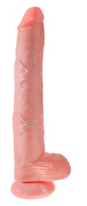 King Cock, Naturdildo, 35,6 cm, Strap-on-kompatibel