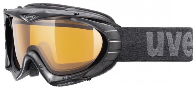 Uvex, uvex Skibrille Tomahawk (Farbe: 2229 black, double lens, Scheibe: gold lite (S1)), 