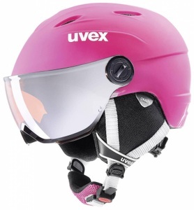 Uvex, Uvex - Kid´s Visor Pro - Skihelm Gr 52-54 cm rosa/grau/schwarz, 