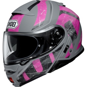Shoei, Shoei Neotec II Jaunt TC-7 Größe XL, SHOEI Neotec II Jaunt TC-7 Klapphelm - grau matt-violett (Grösse : XL (61-62 cm))
