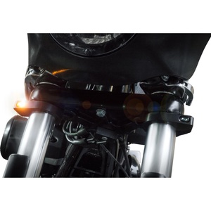HeinzBikes, HeinzBikes LED Blinkerpaar ZC-Line Micro 47-49mm schwarz, HeinzBikes LED Blinkerpaar ZC-Line Micro für Gabel 47-49mm schwarz
