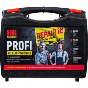 HG POWERGLUE, HG POWERGLUE XXL-Klebstoffkoffer Set 3506.1 schwarz 7-teilig, 