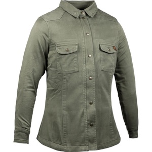 John Doe, John Doe Damen Motoshirt Hemd oliv Größe S, John Doe Damen Motoshirt Hemd olive S