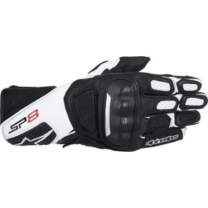 Alpinestars, Alpinestars SP-8 V2 Lederhandschuh weiß Herren Größe XXL, Alpinestars SP-8 V2 Lederhandschuh schwarz/weiß XXL