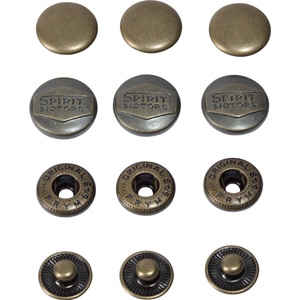 Spirit Motors, Spirit Motors Druckknopf schwarz Unisex, Spirit Motors Druckknopf schwarz (gummi) 16 mm
