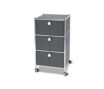 undefined, Rollcontainer »CN3« mit 3 Schubladen, grau, Rollcontainer »CN3« mit 3 Schubladen, grau