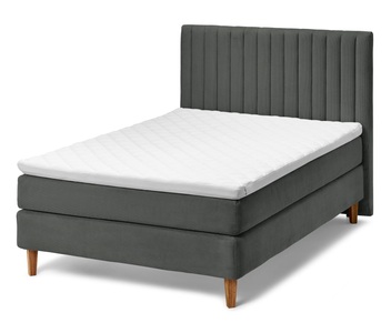 undefined, Boxspringbett, ca. 160 x 200 cm, anthrazit, Boxspringbett, ca. 160 x 200 cm, anthrazit