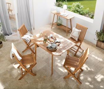 undefined, Dining Set »Lenja« 5-teilig mit Ausziehtisch, Dining Set »Lenja« 5-teilig mit Ausziehtisch
