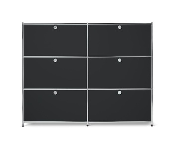 undefined, Kommode Metall »CN3« mit 6 Klappenfächern, gross, schwarz, Kommode Metall »CN3« mit 6 Klappenfächern, gross, schwarz