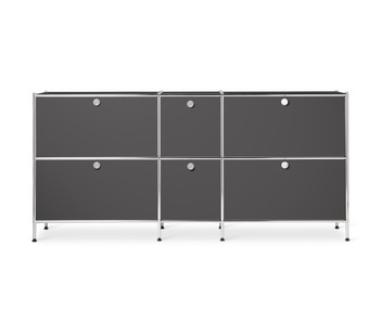 undefined, Sideboard Metall »CN3« gross mit 6 Klappenfächern, grau, Sideboard Metall »CN3« gross mit 6 Klappenfächern, grau