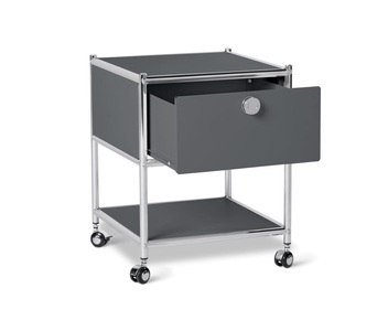 undefined, Beistelltisch Metall »CN3« mit Schublade, grau, Beistelltisch Metall »CN3« mit Schublade, grau