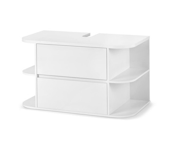 undefined, Waschbeckenunterschrank, rund, weiss, Waschbeckenunterschrank, rund, weiss