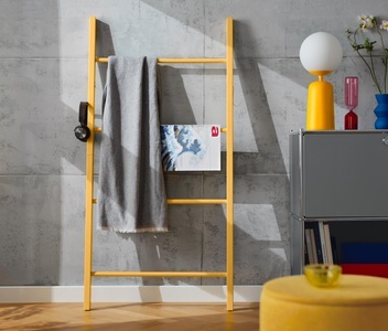 undefined, Holzleiter mit Haken, gelb, Holzleiter mit Haken, gelb