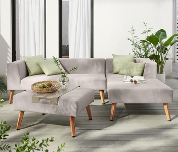 undefined, Premium-Lounge-Set mit Sitzhocker und Tablett, Premium-Lounge-Set mit Sitzhocker und Tablett