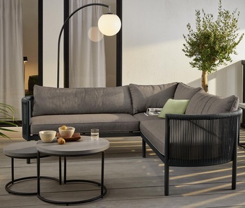 undefined, Lounge-Ecke »Jara« mit Textilgeflecht, Lounge-Ecke »Jara« mit Textilgeflecht