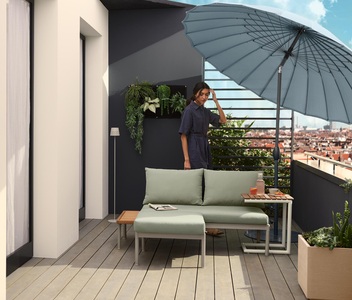 undefined, Flexibles Balkon-Lounge-Set »Liska«, Flexibles Balkon-Lounge-Set »Liska«