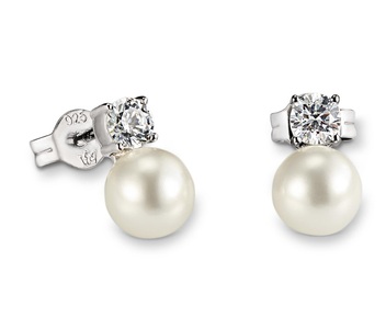 undefined, Silber-Ohrstecker, verziert mit Swarovski® Zirkonia*, Silber-Ohrstecker, verziert mit Swarovski® Zirkonia*