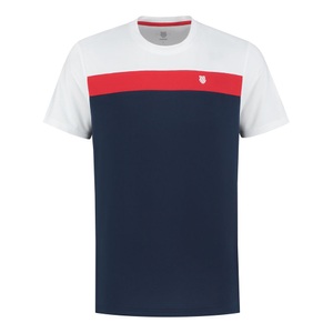 K-Swiss, K-Swiss Heritage Classic T-Shirt Herren - Dunkelblau, Weiß, 