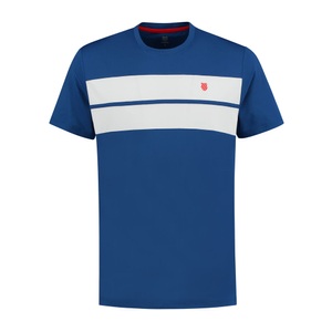 K-Swiss, K-Swiss Hypercourt Crew T-Shirt Herren - Dunkelblau, Weiß, 