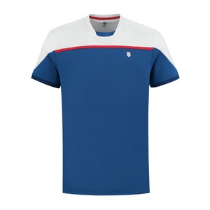 K-Swiss, K-Swiss Hypercourt Block Crew T-Shirt Herren - Dunkelblau, Weiß, 