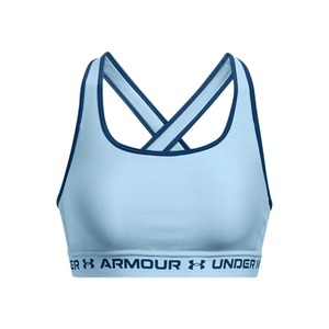 UNDER ARMOUR, Under Armour Crossback Mid Sport-BH Damen - Hellblau, Schwarz, 