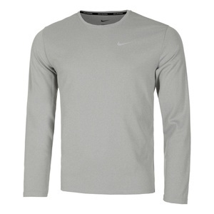 NIKE, Nike Dri-Fit Miler UV Laufshirt Herren - Dunkelgrau, Nike Dri-Fit Miler Dri-Fit Miler UV Laufshirt Herren - Dunkelgrau