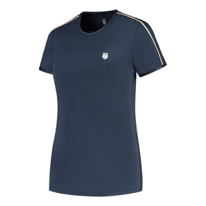 K-Swiss, K-Swiss Hypercourt Crew 3 T-Shirt Damen - Dunkelblau, K-Swiss Hypercourt Crew 3 T-Shirt Damen - Dunkelblau