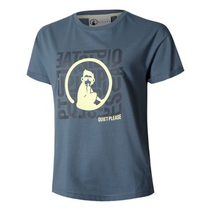 Quiet Please, Quiet Please Word Salad T-Shirt Damen - Blaugrau, Quiet Please Word Salad T-Shirt Damen - Blau