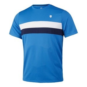 K-Swiss, K-Swiss T-Shirt Herren - Blau, Mehrfarbig, K-Swiss Core Team Stripe Crew T-Shirt Herren - Blau, Mehrfarbig