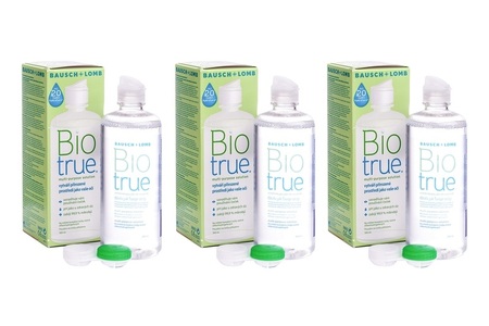 Biotrue Pflegemittel, Biotrue Multi-Purpose 3 x 300 ml mit Behälter, 