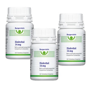 Ebi-Pharm AG, Burgerstein Zinkvital 15 mg 3x 100 Stück, Burgerstein Zinkvital Tabletten 14 mg 3x 100 Stück