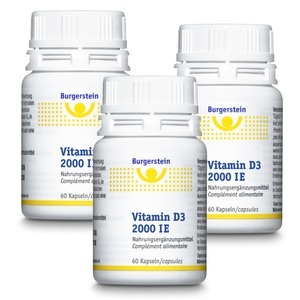 Ebi-Pharm AG, Burgerstein Vitamin D3 Kapseln 2000 IE Dose 3x 60 Stück, Burgerstein Vitamin D3 Kapseln 2000 IE Dose 3x 60 Stück
