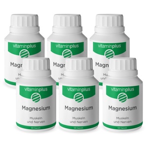 Vitaminplus, Vitaminplus Magnesium Kapseln 6x 120 Stück, Vitaminplus Magnesium Kapseln 6x 120 Stück