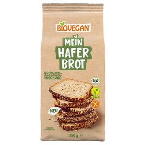 BioVegan, BIOVEGAN Mein Hafer Brot Brotbackmischung vegan (500 g), 